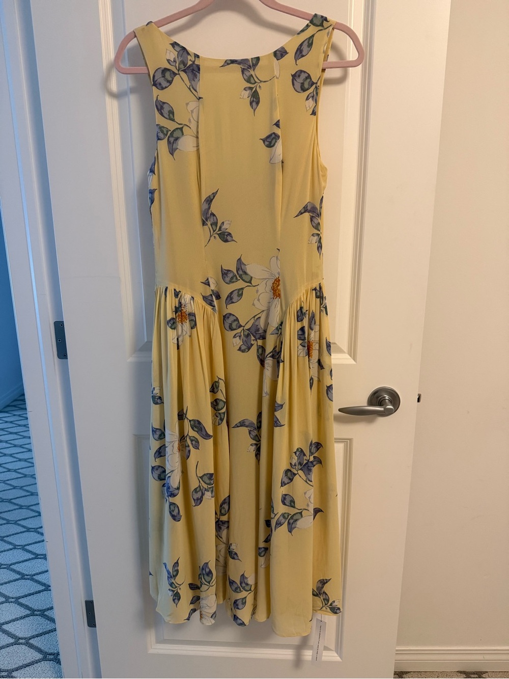 Reformation Anelis Floral Midi Dress Butter Yellow NWT Size 4 - Picture 3 of 9